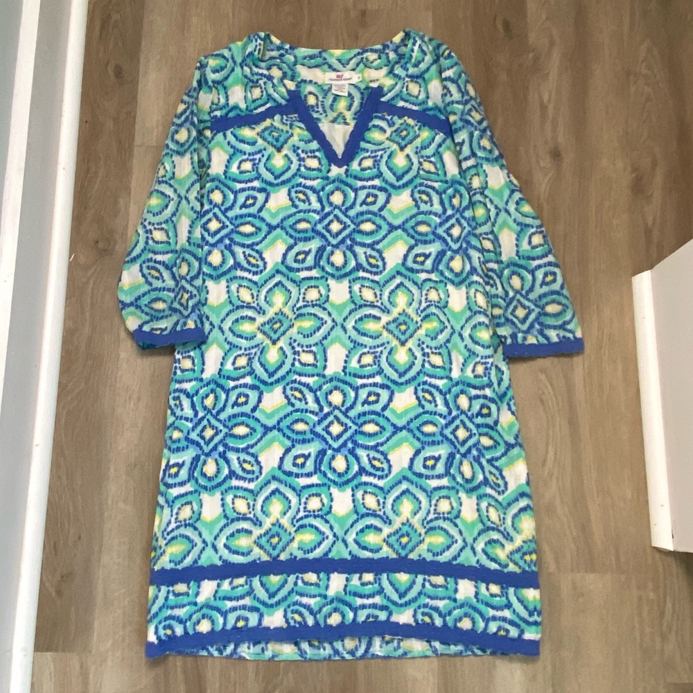 Vineyard Vines Ikat Shift Dress sz 12